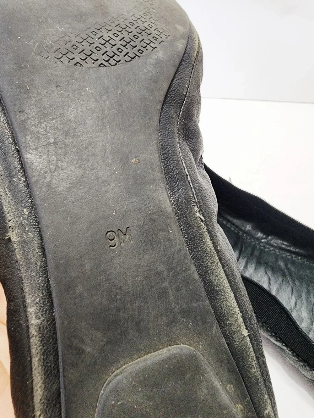 Tory Burch Black Patent Cap-Toe Ballet Flats Size 9